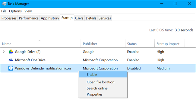 Comment faire pour supprimer l'icône Windows Defender 4