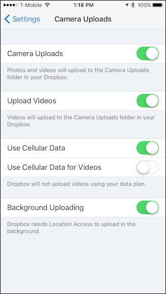 télécharger automatiquement les photos de votre téléphone à Dropbox 9