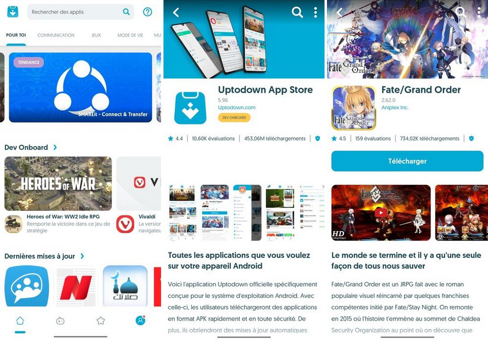 Uptodown - meilleure alternative au Google Play Store