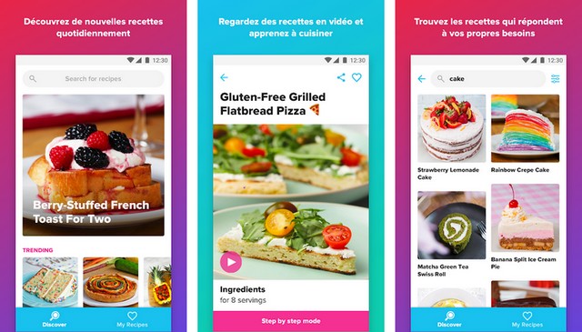 Tasty - application de cuisine pour Android