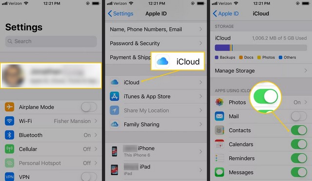 Transférer des contacts d'iPhone à iPhone avec iCloud