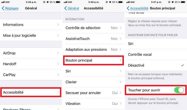 comment activer un iphone sans le bouton home