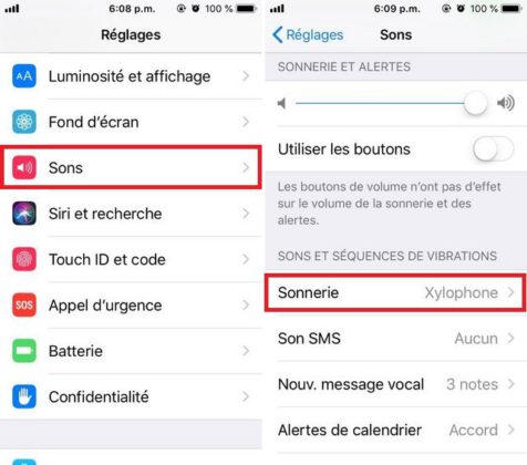 comment régler la sonnerie sur iphone