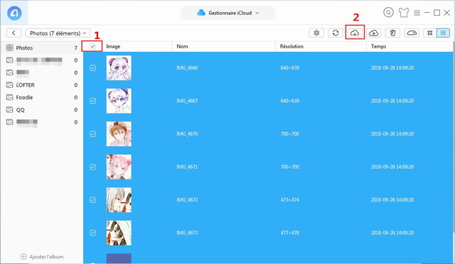 Télécharger les photos iCloud sur PC
