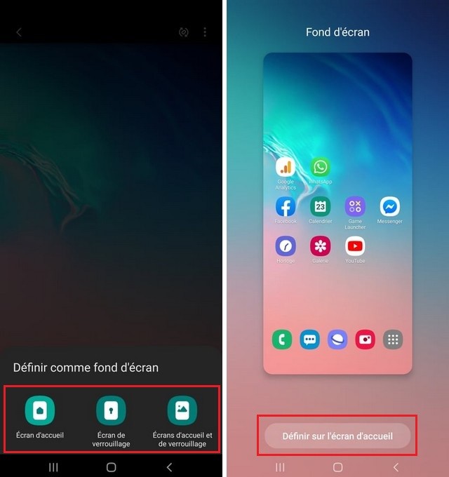 Changer le fond écran sur Samsung Galaxy M31