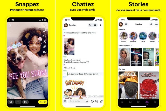 Snapchat - meilleure alternative à Instagram