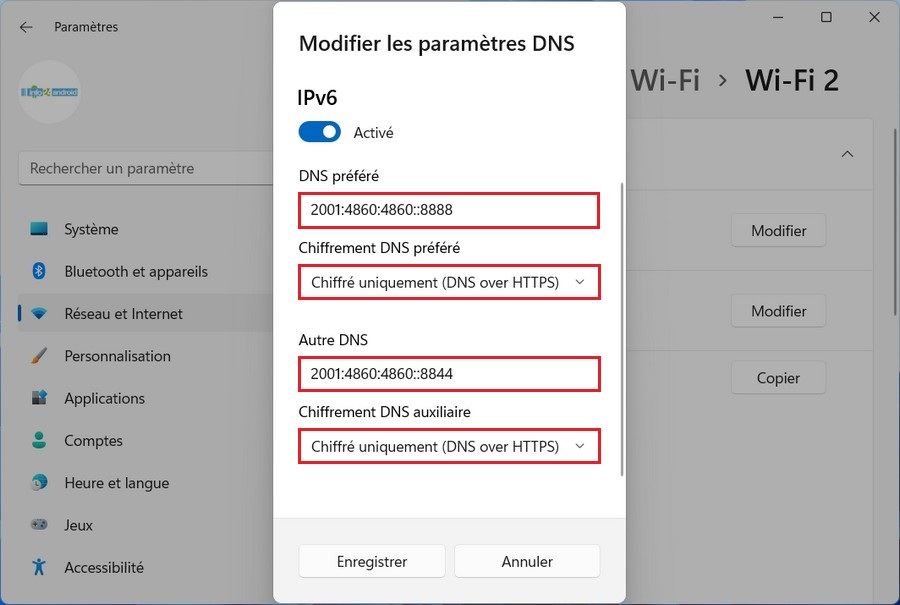 Activer DNS over HTTPS (DoH) sous Windows 11