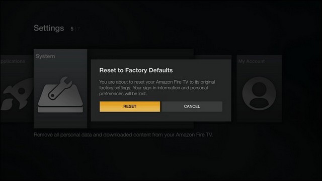 Réinitialiser votre Amazon Fire TV