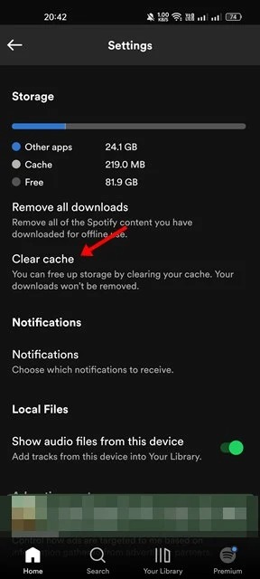 Comment effacer le cache Spotify