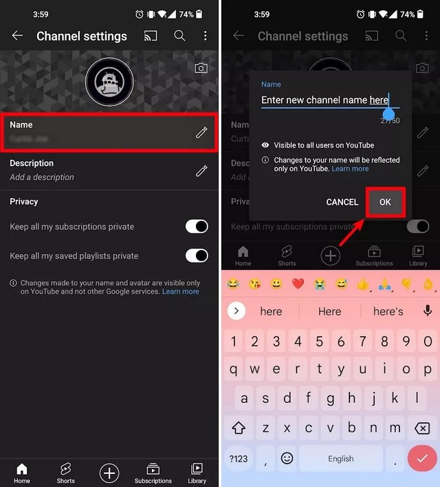 Changer le nom de votre chaîne YouTube sur Android