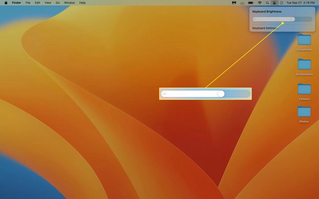 La luminosité du clavier sur MacBook Air