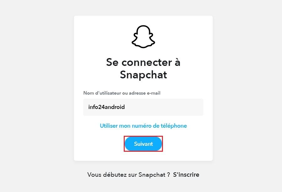 Un compte Snapchat
