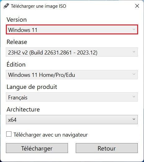 Utiliser Rufus pour installer Windows 11 24H2