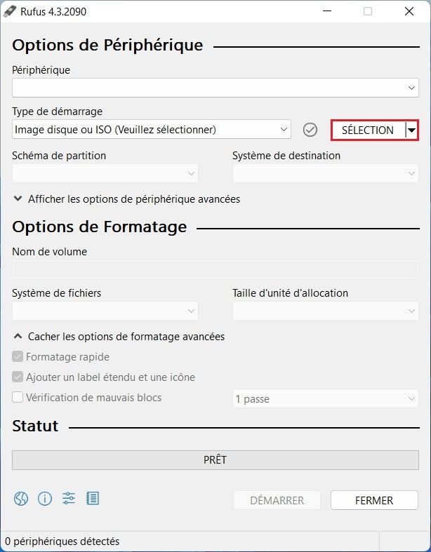 Utiliser Rufus pour installer Windows 11