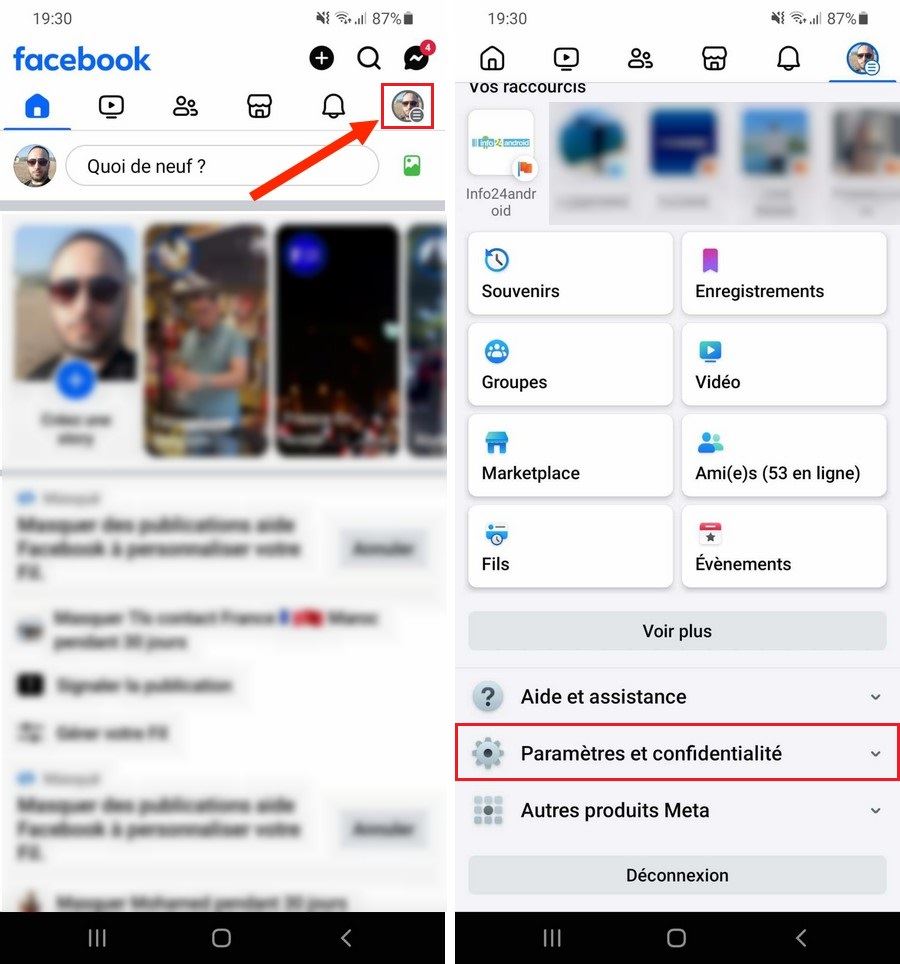 Application Facebook